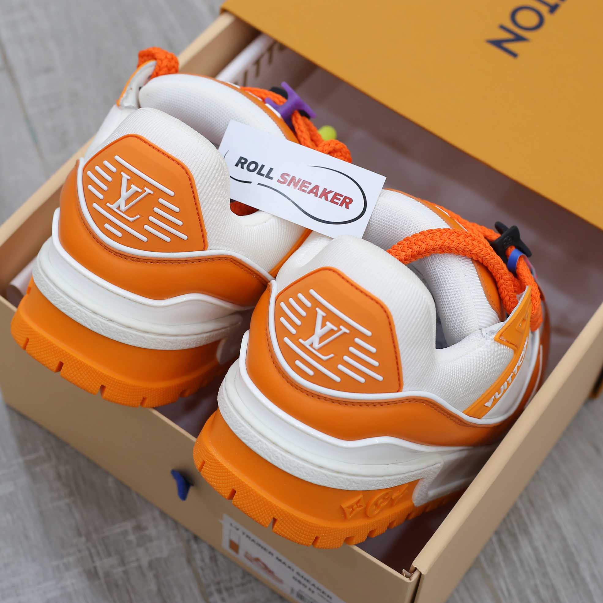 Giày Louis Vuitton Trainer Maxi Orange Like Auth