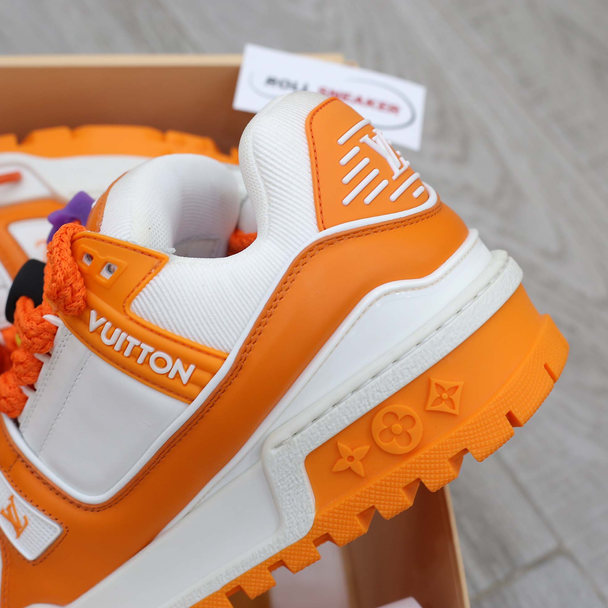 Giày Louis Vuitton Trainer Maxi Orange Like Auth