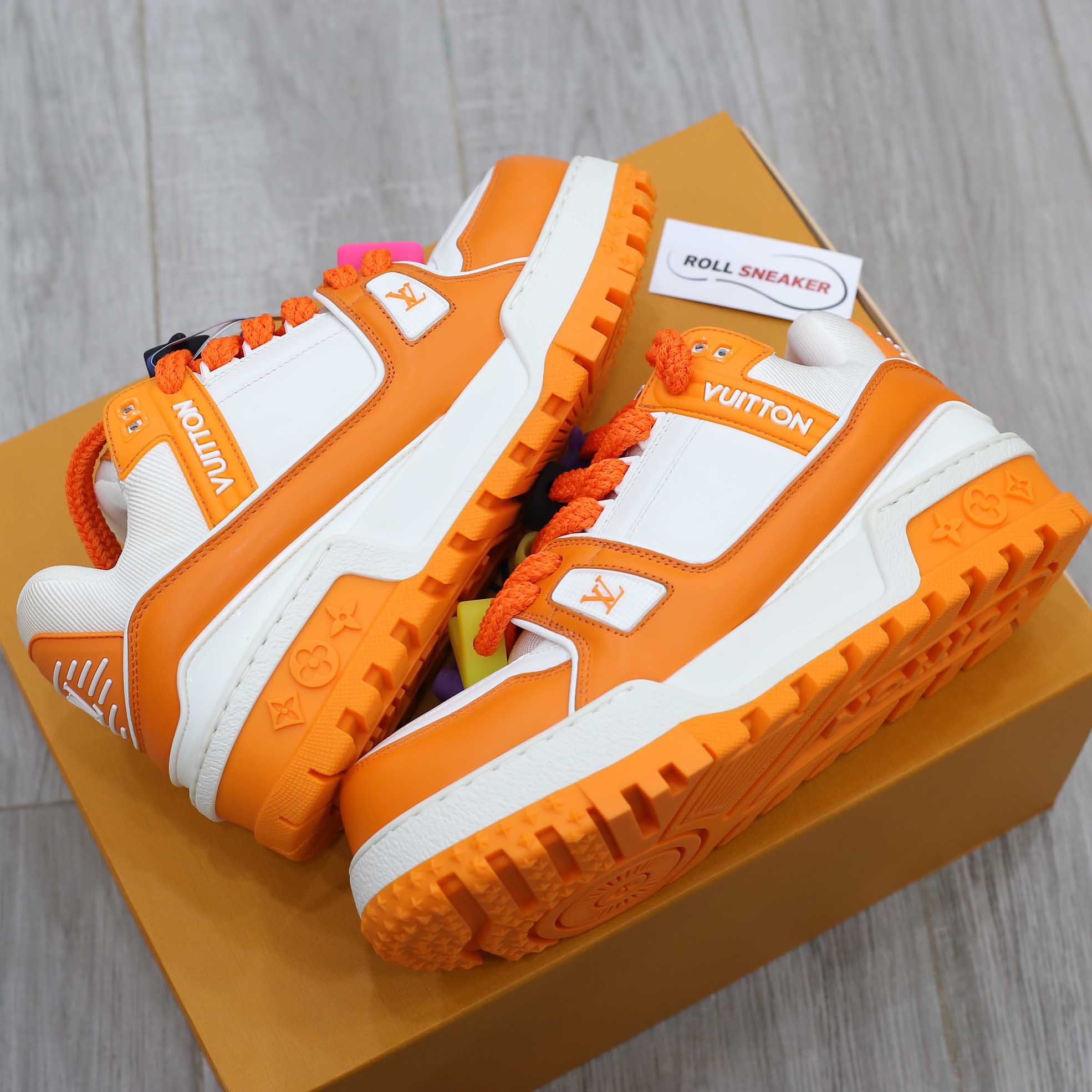 Giày Louis Vuitton Trainer Maxi Orange Like Auth