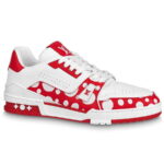 Giày Louis Vuitton Trainer LV x Yk Yayoi Kusama Red Like Auth
