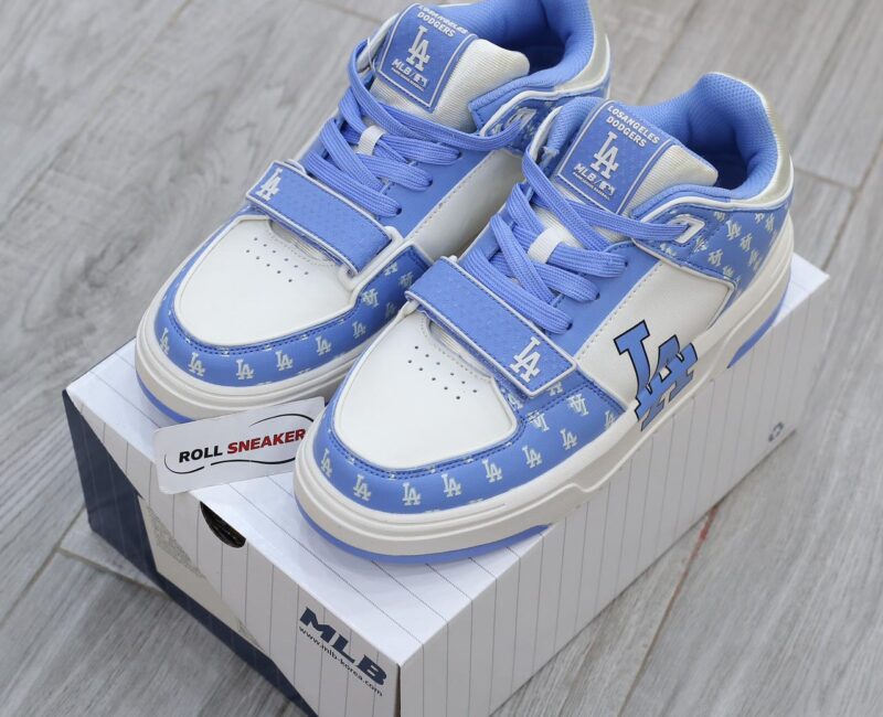 Giày MLB Chunky Liner Mid Classic Monogram LA Blue Like Auth