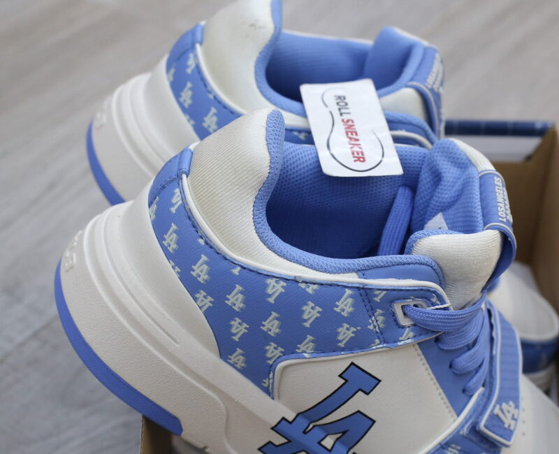 Giày MLB Chunky Liner Mid Classic Monogram LA Blue Like Auth