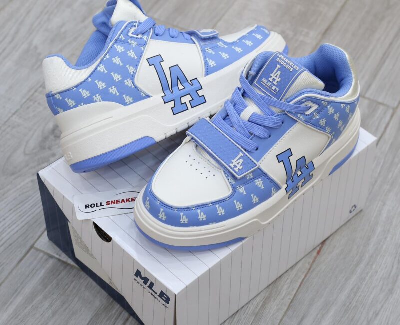 Giày MLB Chunky Liner Mid Classic Monogram LA Blue Like Auth