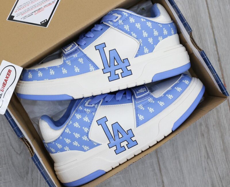 Giày MLB Chunky Liner Mid Classic Monogram LA Blue Like Auth