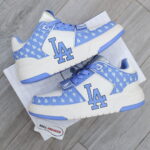 Giày MLB Chunky Liner Mid Classic Monogram LA Blue Like Auth