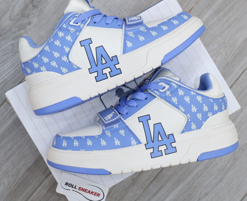 Giày MLB Chunky Liner Mid Classic Monogram LA Blue Like Auth
