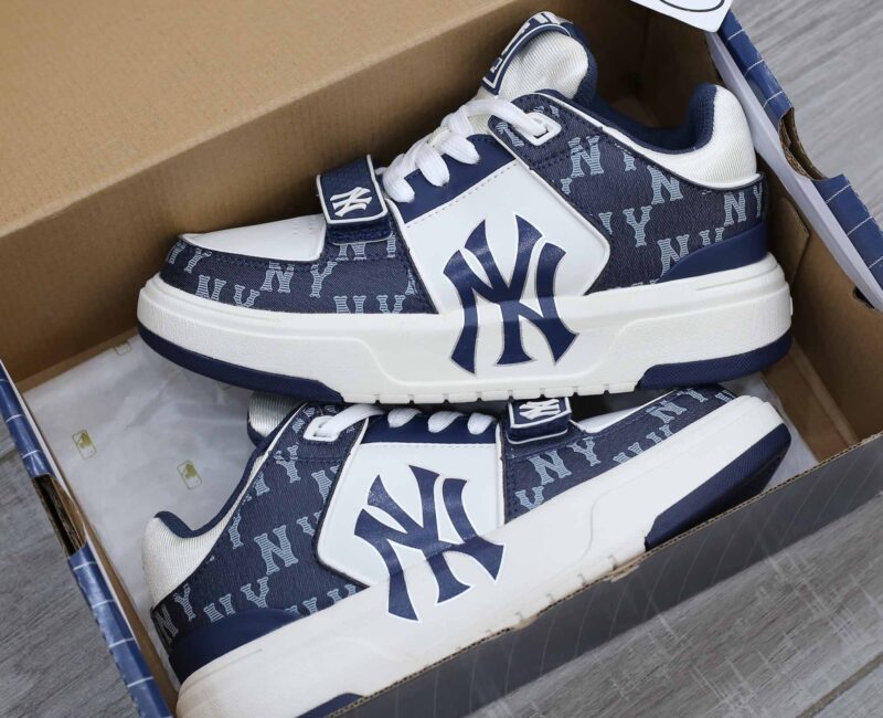 Giày MLB Chunky Liner Mid Denim New York Yankees D.Navy Like Auth