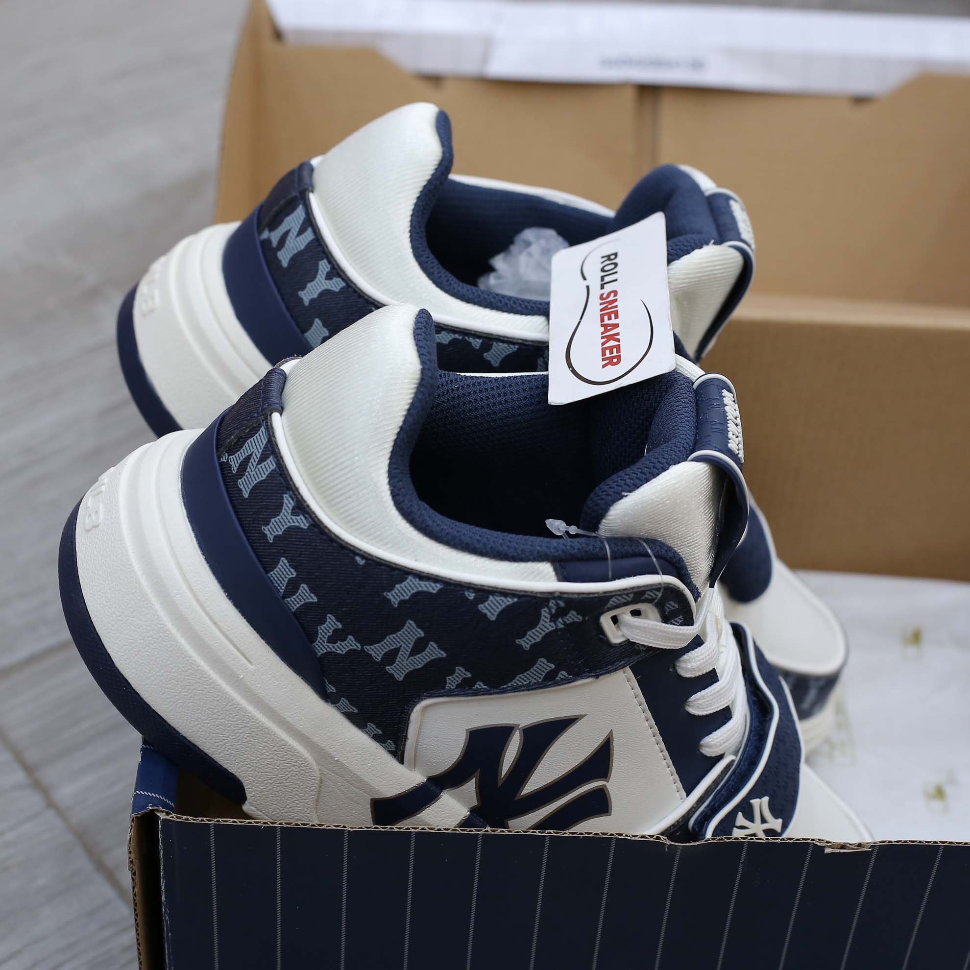 Giày MLB Chunky Liner Mid Denim New York Yankees D.Navy Like Auth
