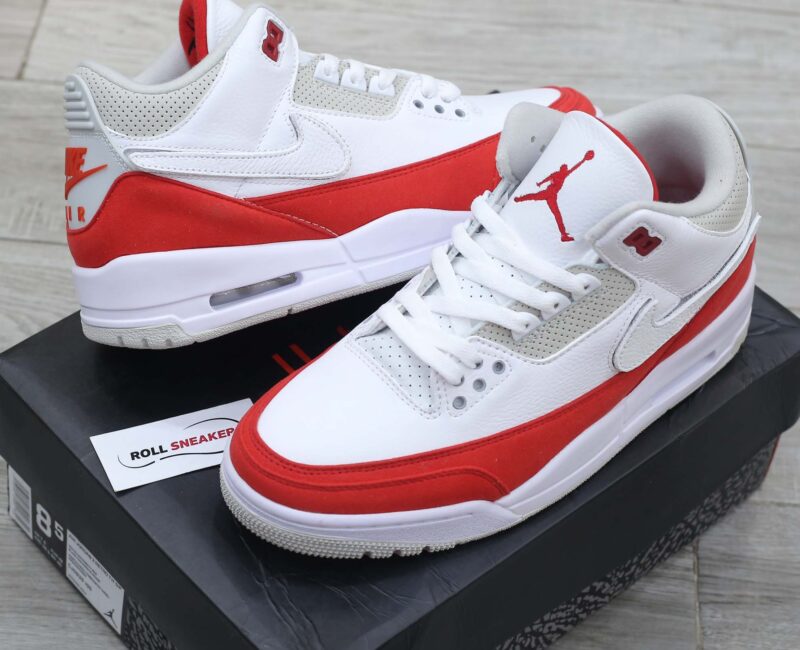 Giày Nike Air Jordan 3 Retro Tinker White University Red Like Auth