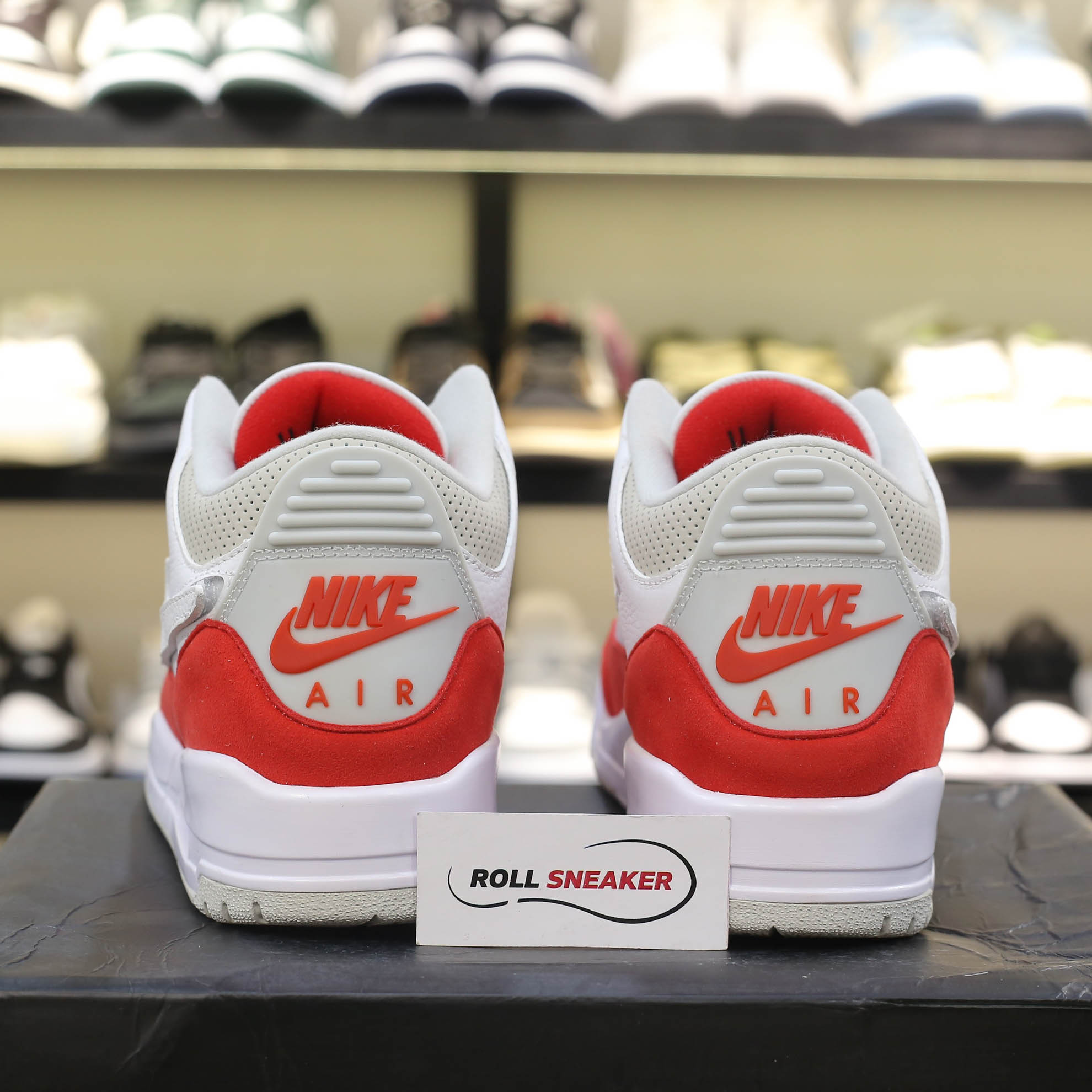 Giày Nike Air Jordan 3 Retro Tinker White University Red Like Auth