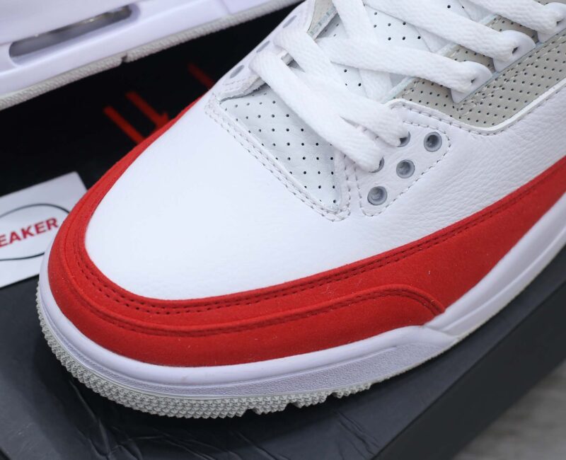 Giày Nike Air Jordan 3 Retro Tinker White University Red Like Auth