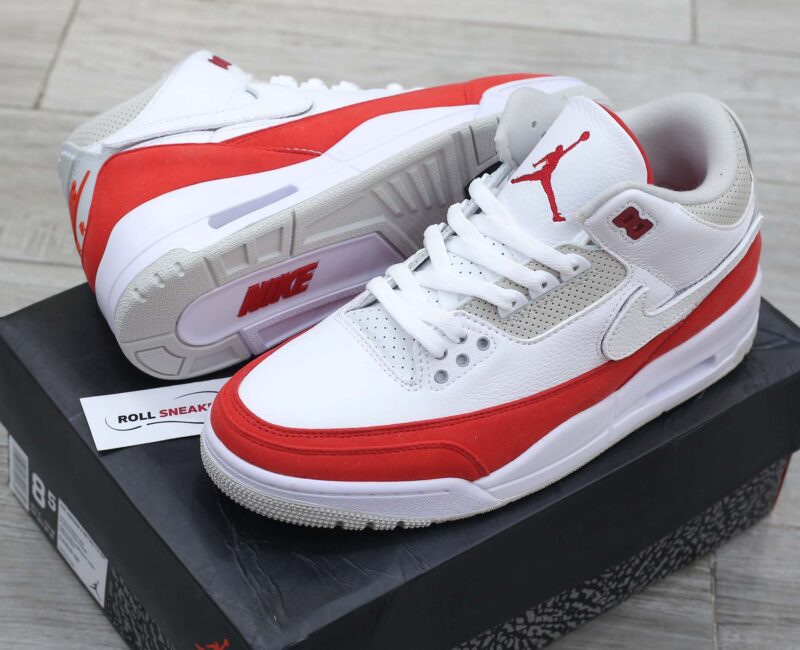 Giày Nike Air Jordan 3 Retro Tinker White University Red Like Auth