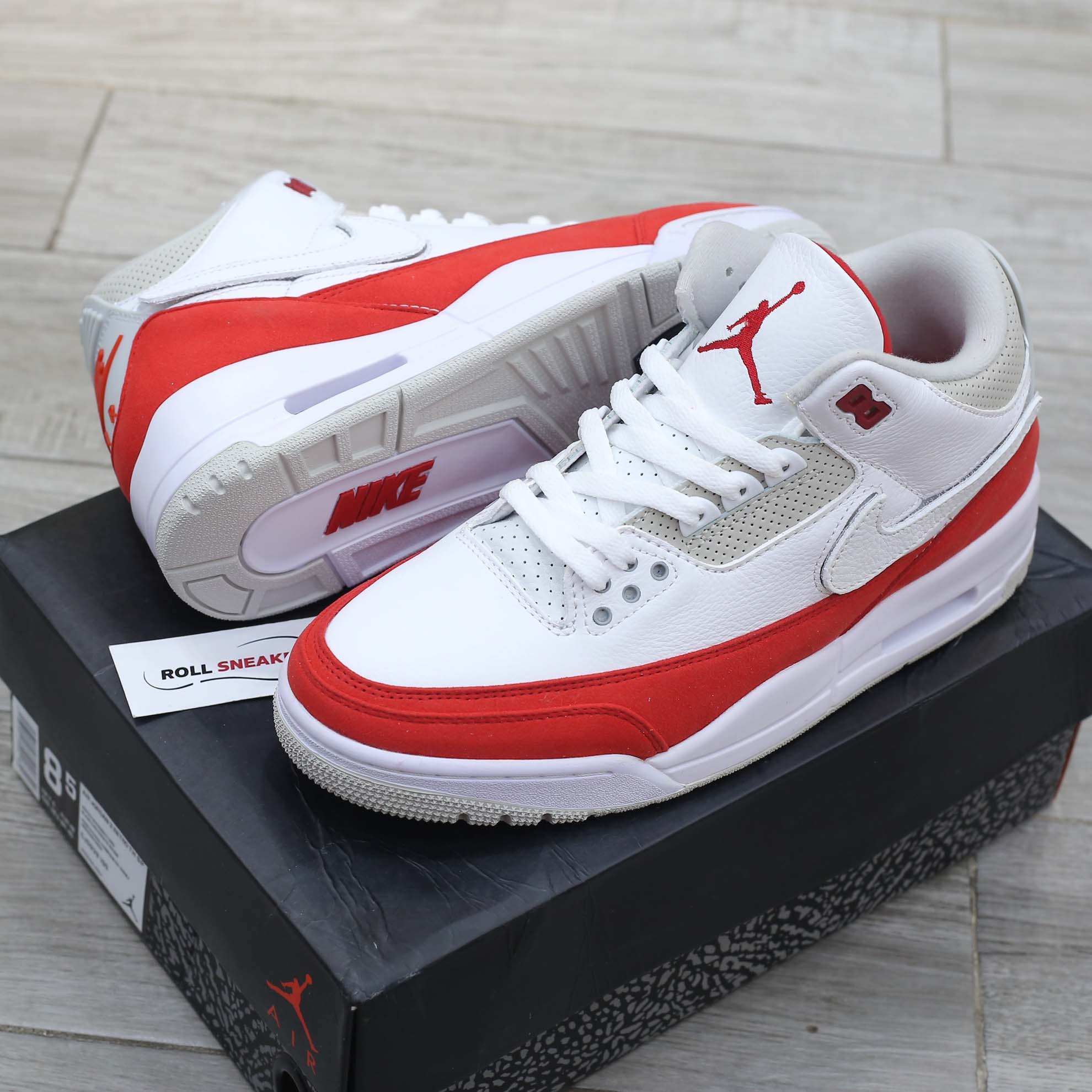 Giày Nike Air Jordan 3 Retro Tinker White University Red Like Auth