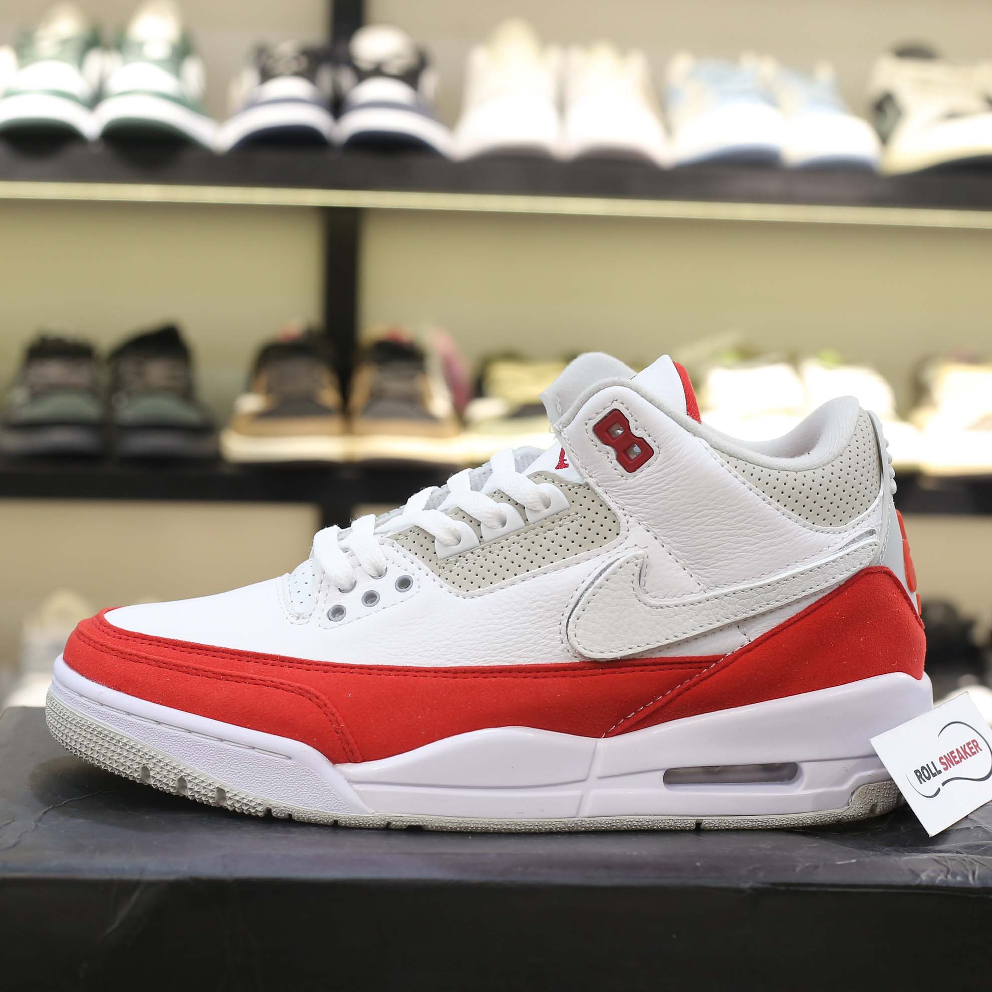 Giày Nike Air Jordan 3 Retro Tinker White University Red Like Auth