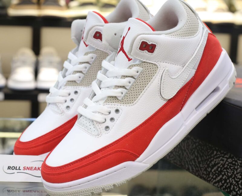 Giày Nike Air Jordan 3 Retro Tinker White University Red Like Auth