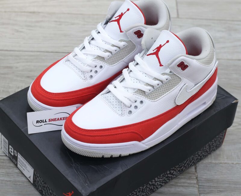 Giày Nike Air Jordan 3 Retro Tinker White University Red Like Auth