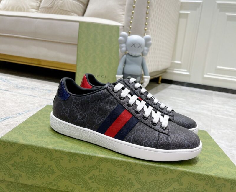 Giày Gucci Ace GG Supreme Black Like Auth