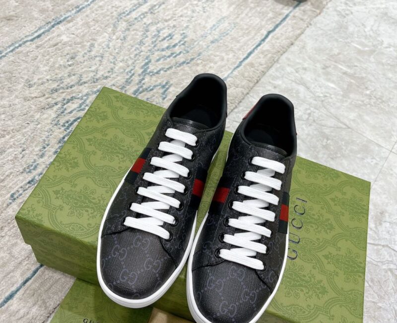 Giày Gucci Ace GG Supreme Black Like Auth