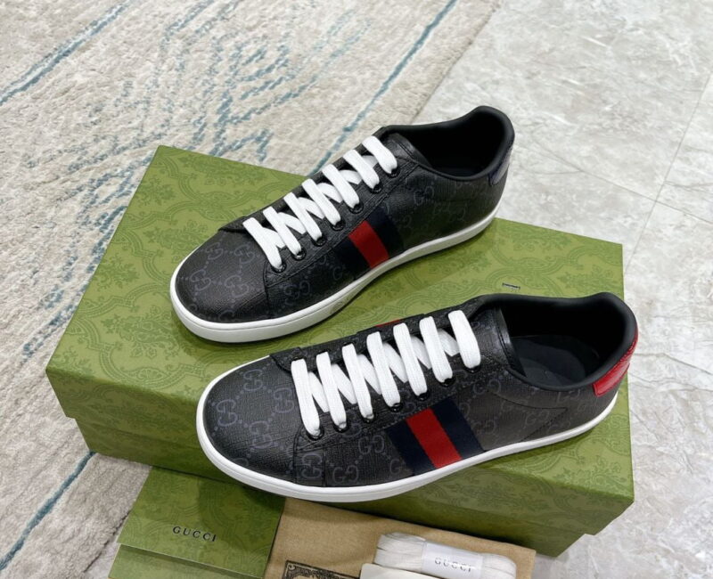Giày Gucci Ace GG Supreme Black Like Auth