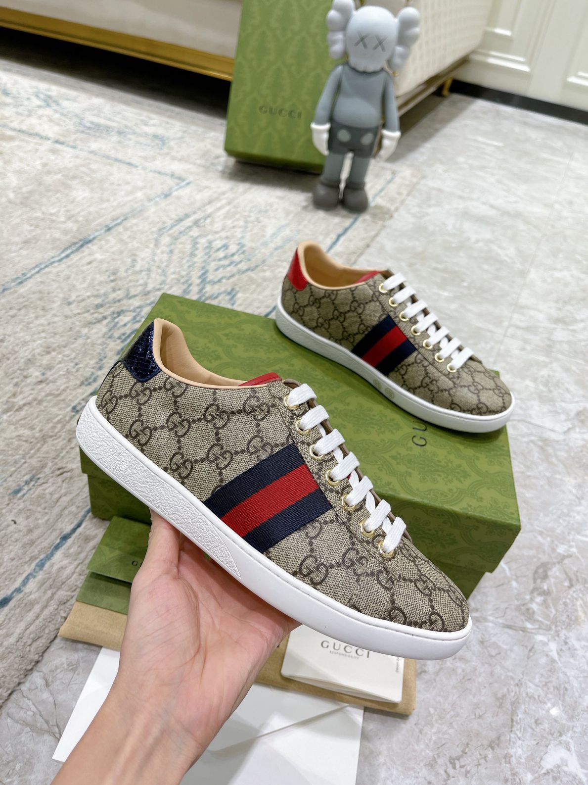 Giày Gucci Ace GG Supreme canvas Like Auth