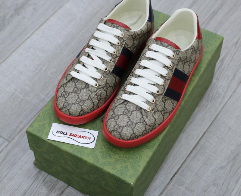 Giày Gucci Ace GG Supreme Red Like Auth