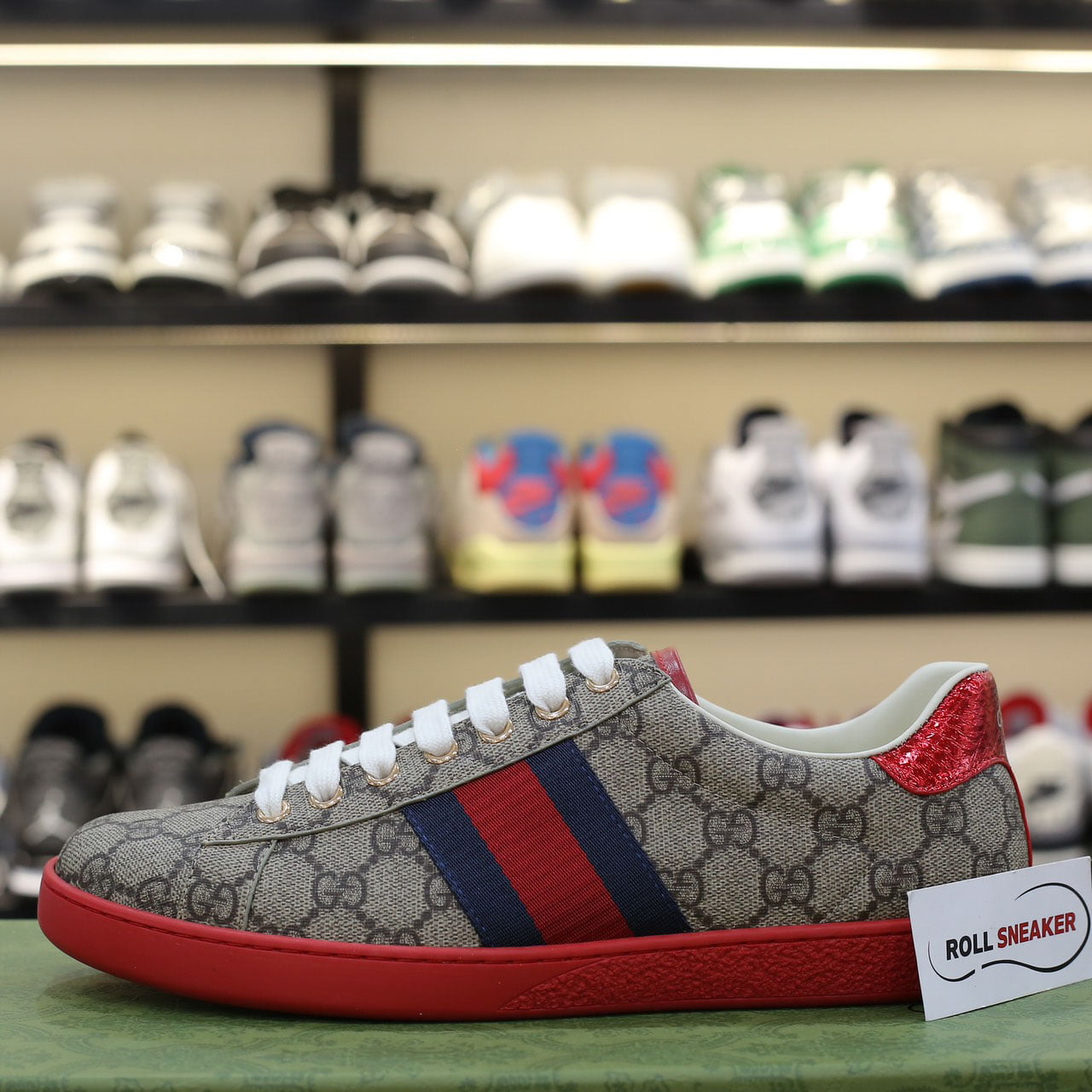 Giày Gucci Ace GG Supreme Red Like Auth
