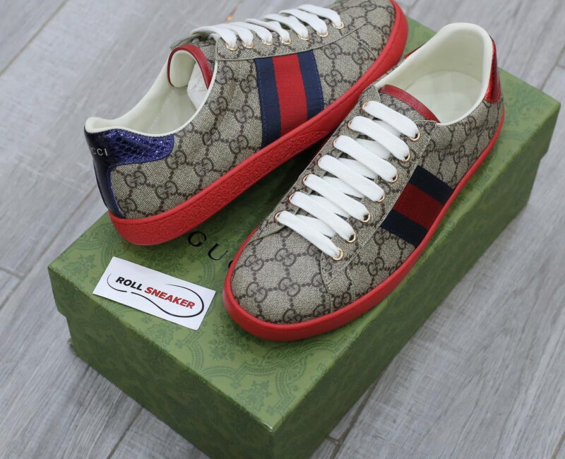 Giày Gucci Ace GG Supreme Red Like Auth