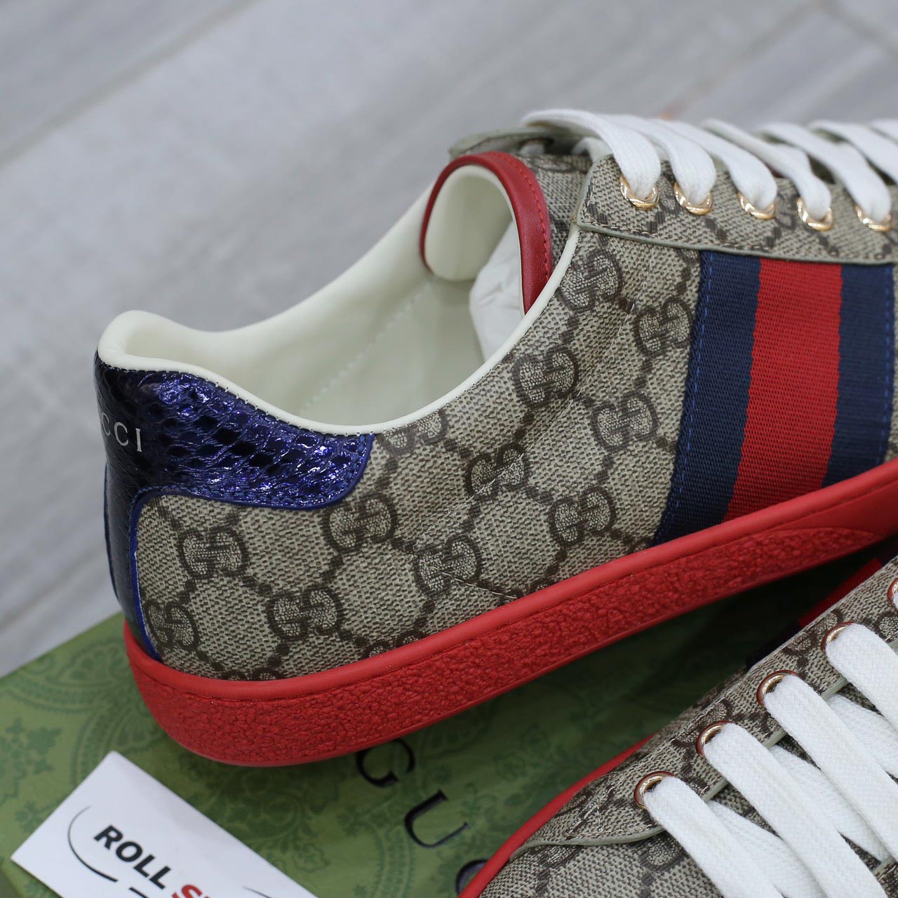 Giày Gucci Ace GG Supreme Red Like Auth