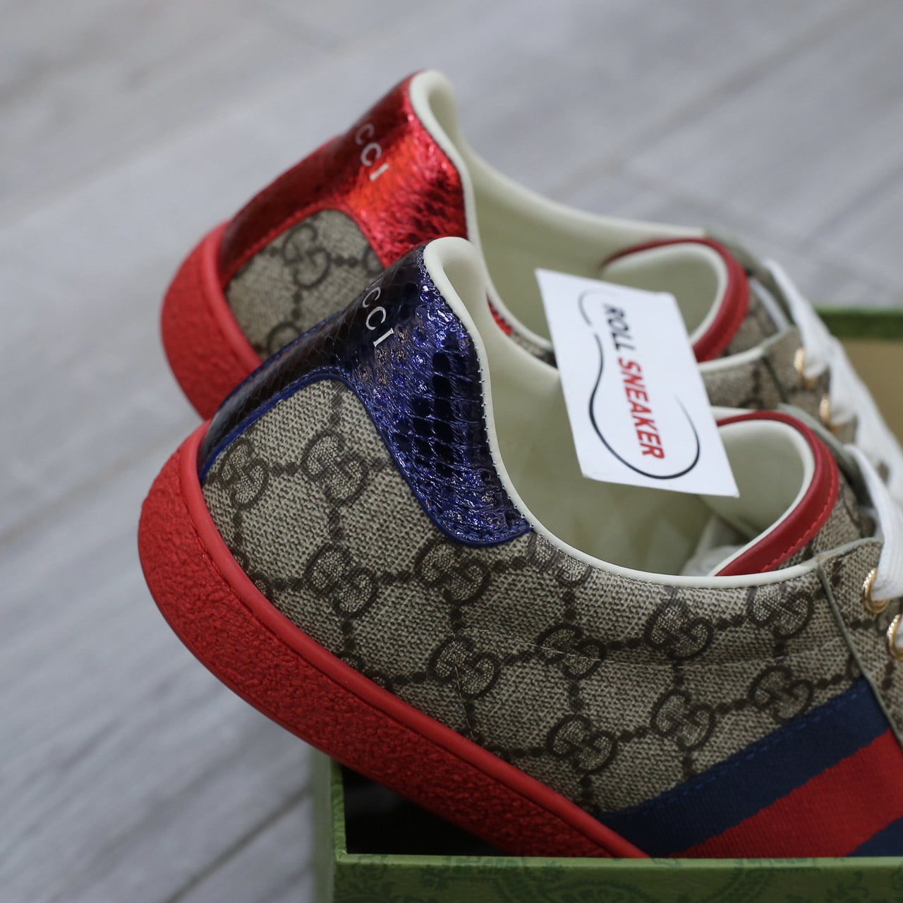 Giày Gucci Ace GG Supreme Red Like Auth