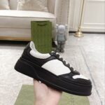 Giày Gucci GG Sneaker Black White leather họa tiết GG dập nổi Like Auth