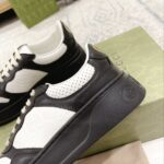 Giày Gucci GG Sneaker Black White leather họa tiết GG dập nổi Like Auth