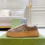 Giày Gucci GG Sneaker Brown leather họa tiết Orignal GG canvas Like Auth