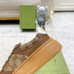 Giày Gucci GG Sneaker Brown leather họa tiết Orignal GG canvas Like Auth