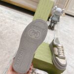 Giày Gucci GG Sneaker Green Grey Leather họa tiết GG Supreme Canvas Like Auth