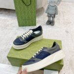 Giày Gucci GG Sneaker Grey Leather họa tiết GG Canvas Like Auth