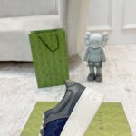 Giày Gucci GG Sneaker Grey Leather họa tiết GG Canvas Like Auth