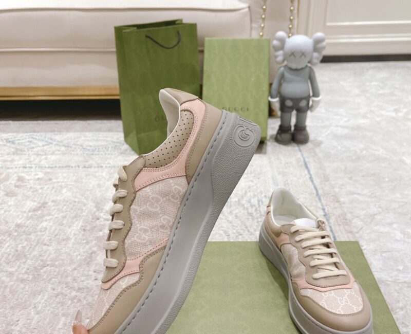Giày Gucci GG Sneaker Oatmeal Light Pink GG Supreme (Women's) Like Auth