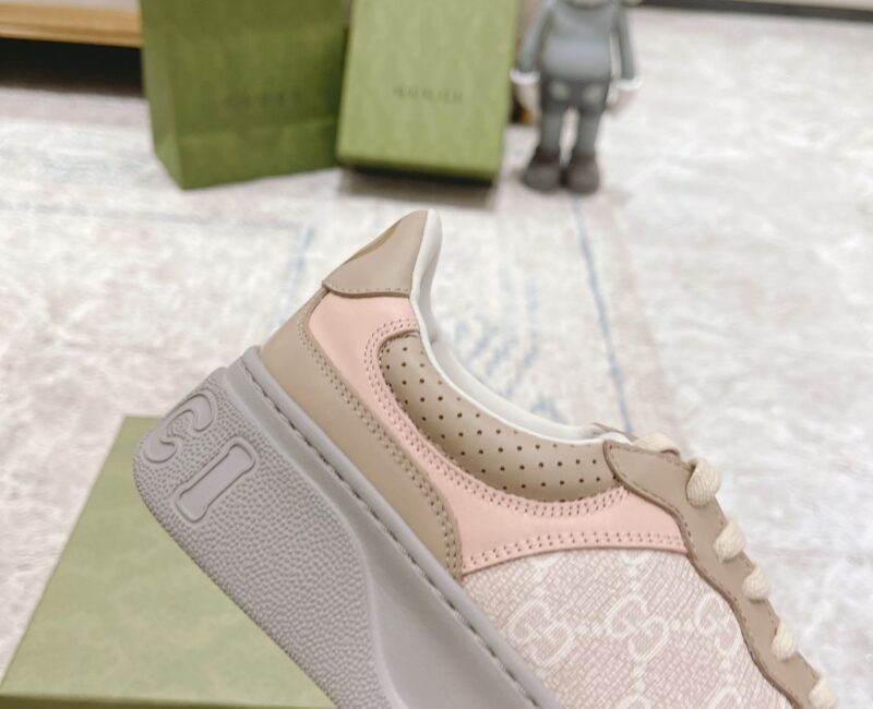 Giày Gucci GG Sneaker Oatmeal Light Pink GG Supreme (Women's) Like Auth
