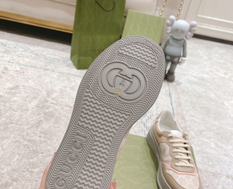Giày Gucci GG Sneaker Oatmeal Light Pink GG Supreme (Women's) Like Auth