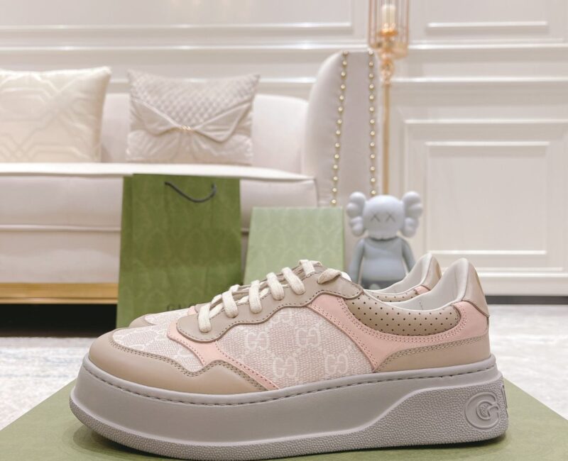 Giày Gucci GG Sneaker Oatmeal Light Pink GG Supreme (Women's) Like Auth