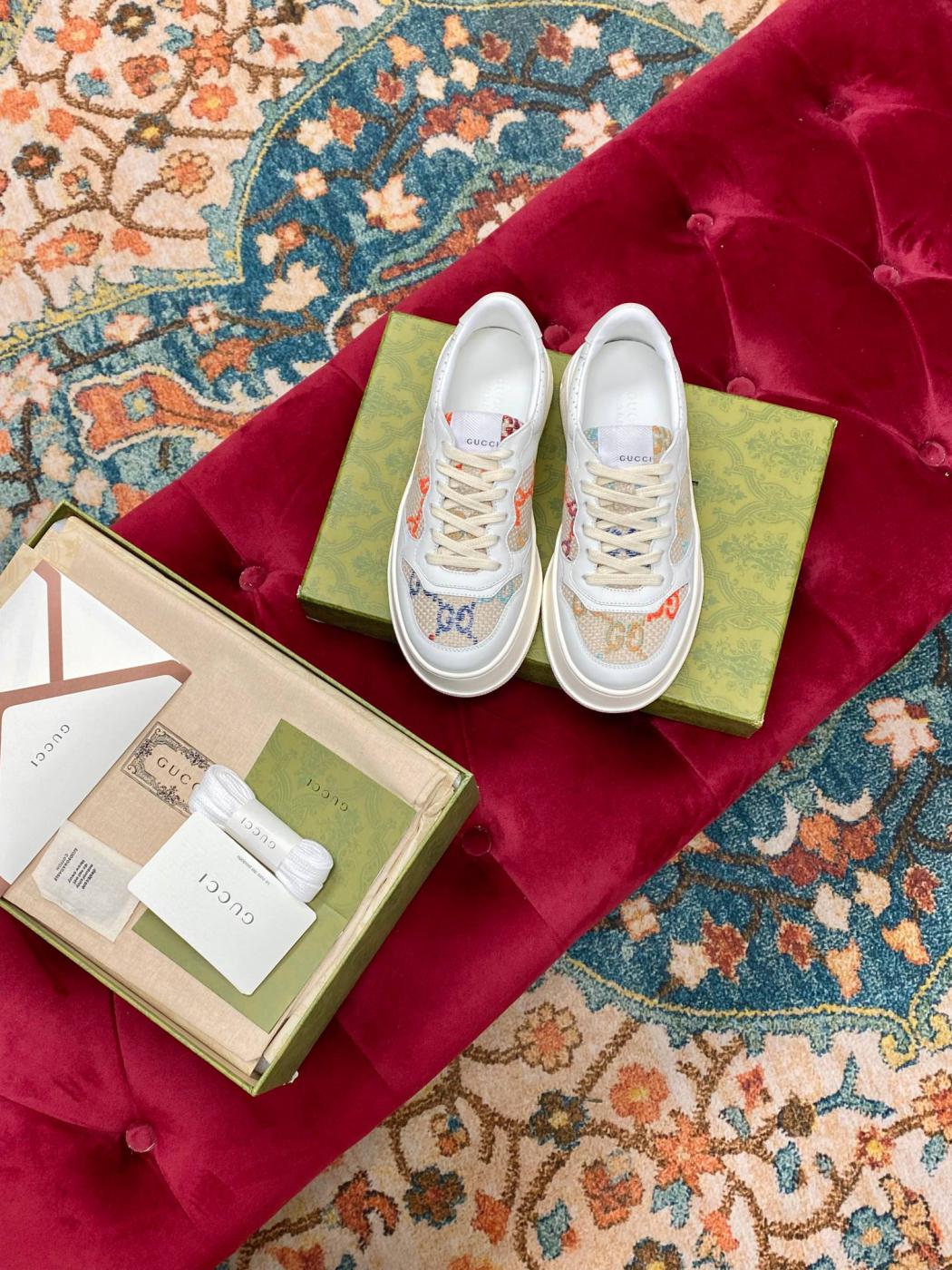 Giày Gucci GG Sneaker Multicolor Embroidered Like Auth