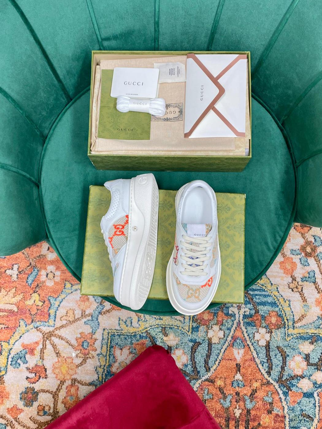 Giày Gucci GG Sneaker Multicolor Embroidered Like Auth