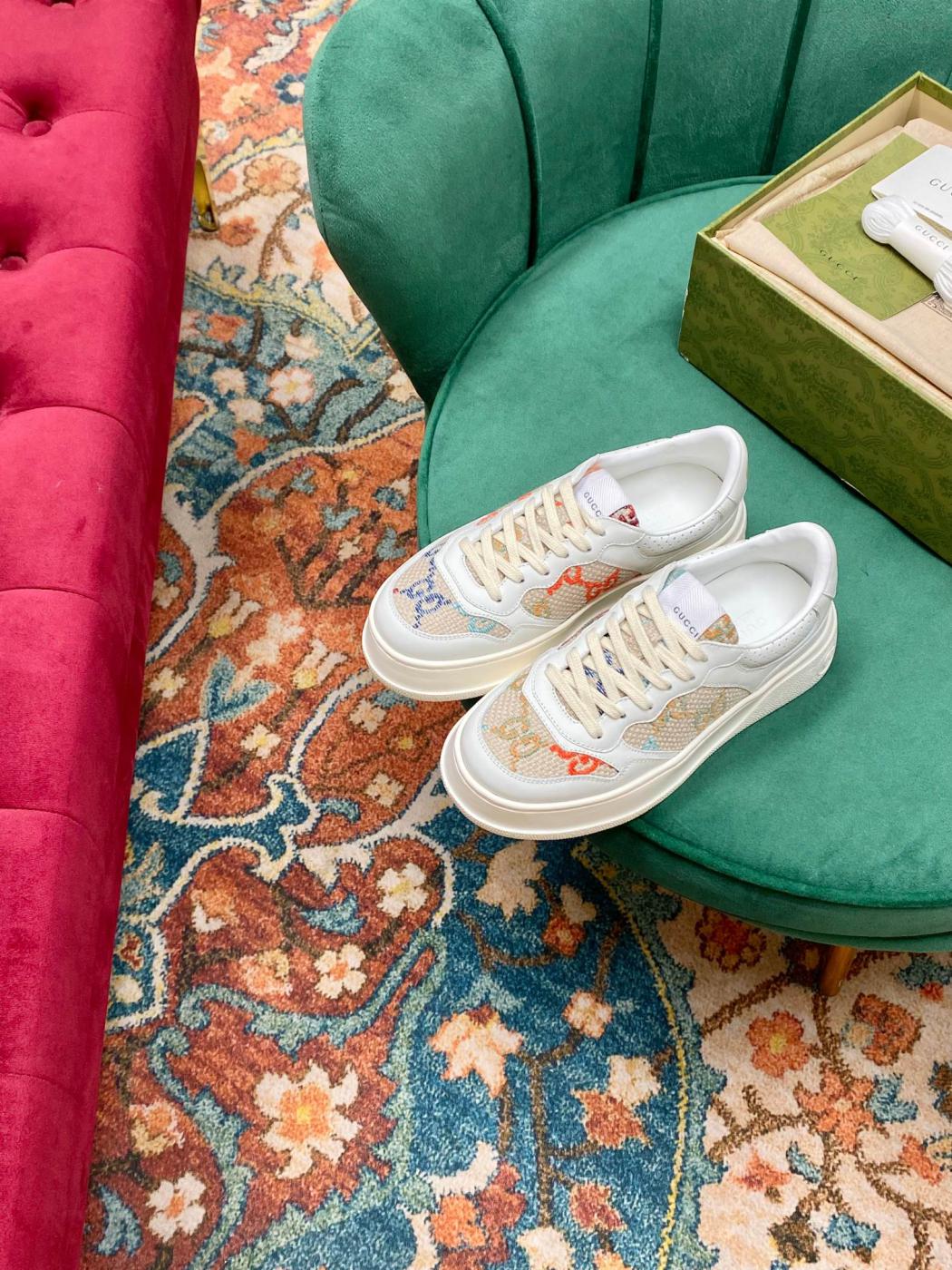 Giày Gucci GG Sneaker Multicolor Embroidered Like Auth