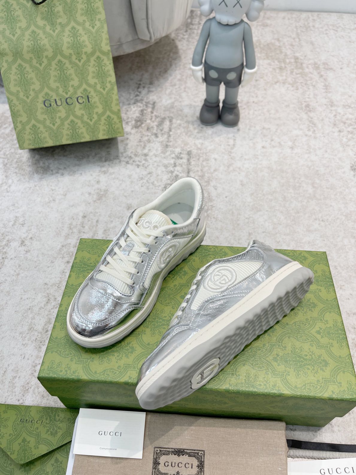Giày Gucci MAC80 Sneaker Silver and White Like Auth