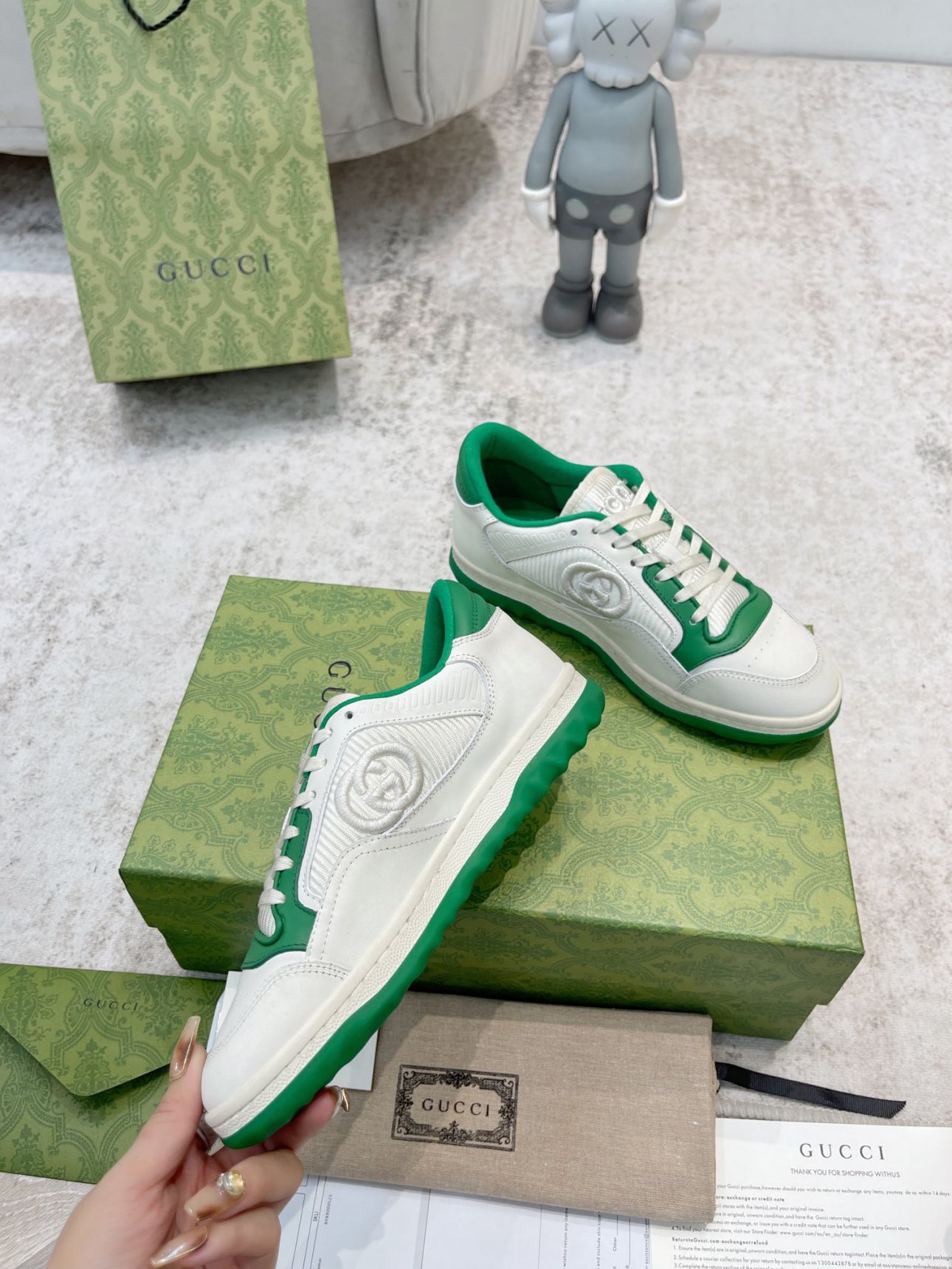 Giày Gucci MAC80 Sneaker Off White and Green Like Auth