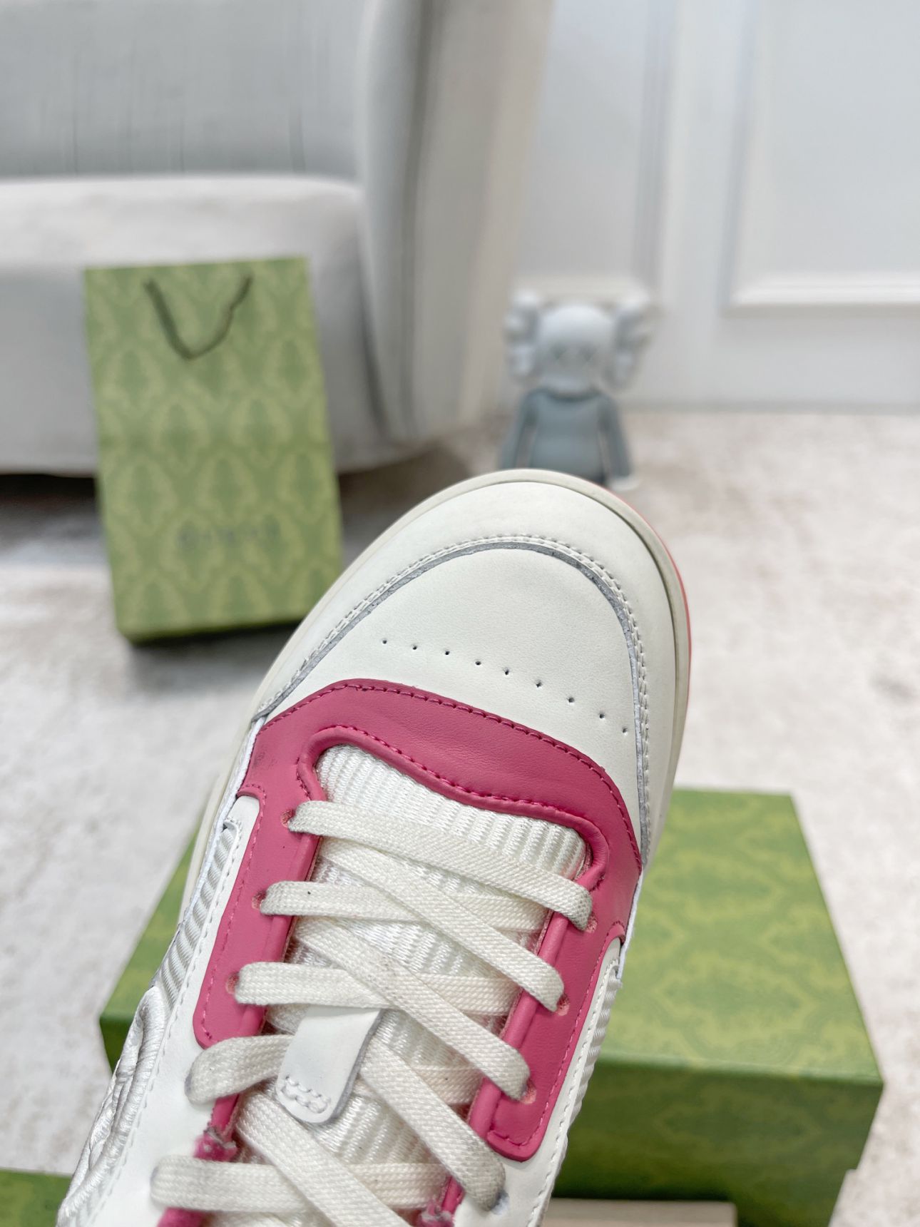 Giày Gucci MAC80 Sneaker White and Pink Like Auth