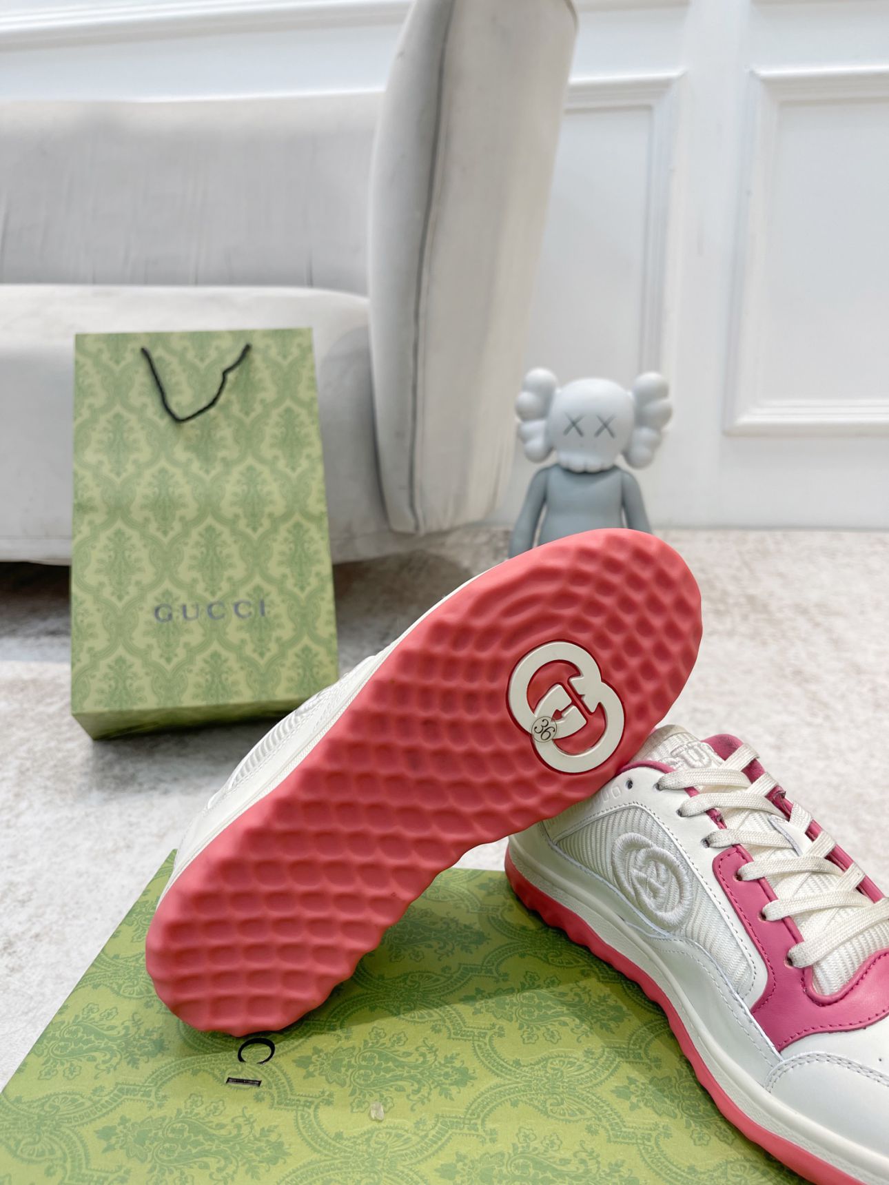 Giày Gucci MAC80 Sneaker White and Pink Like Auth