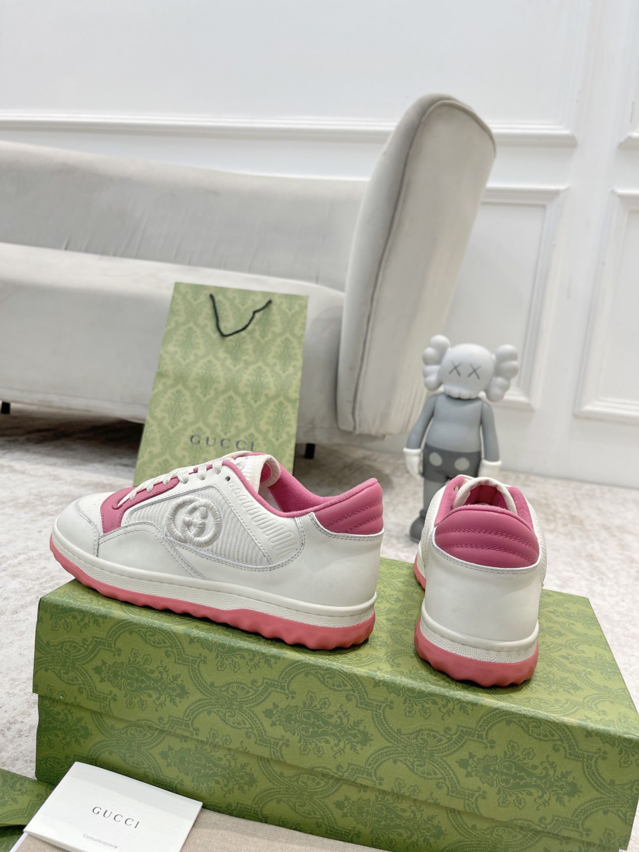 Giày Gucci MAC80 Sneaker White and Pink Like Auth
