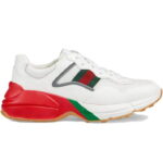 Giày Gucci Rhyton White Leather and Gray Reflective (Phản Quang)