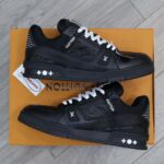 Louis Vuitton LV Trainer Black Leather Monogram Best Quality